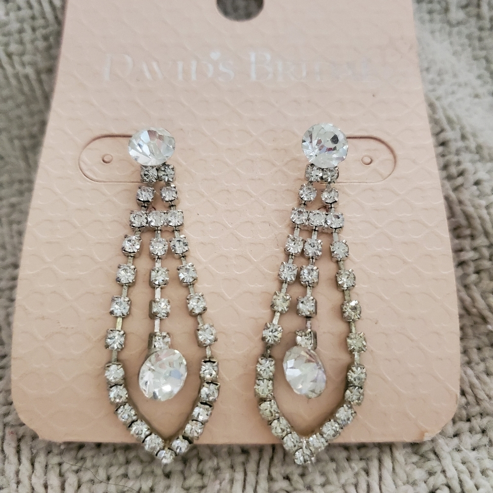 Rhinestone drop earrings
